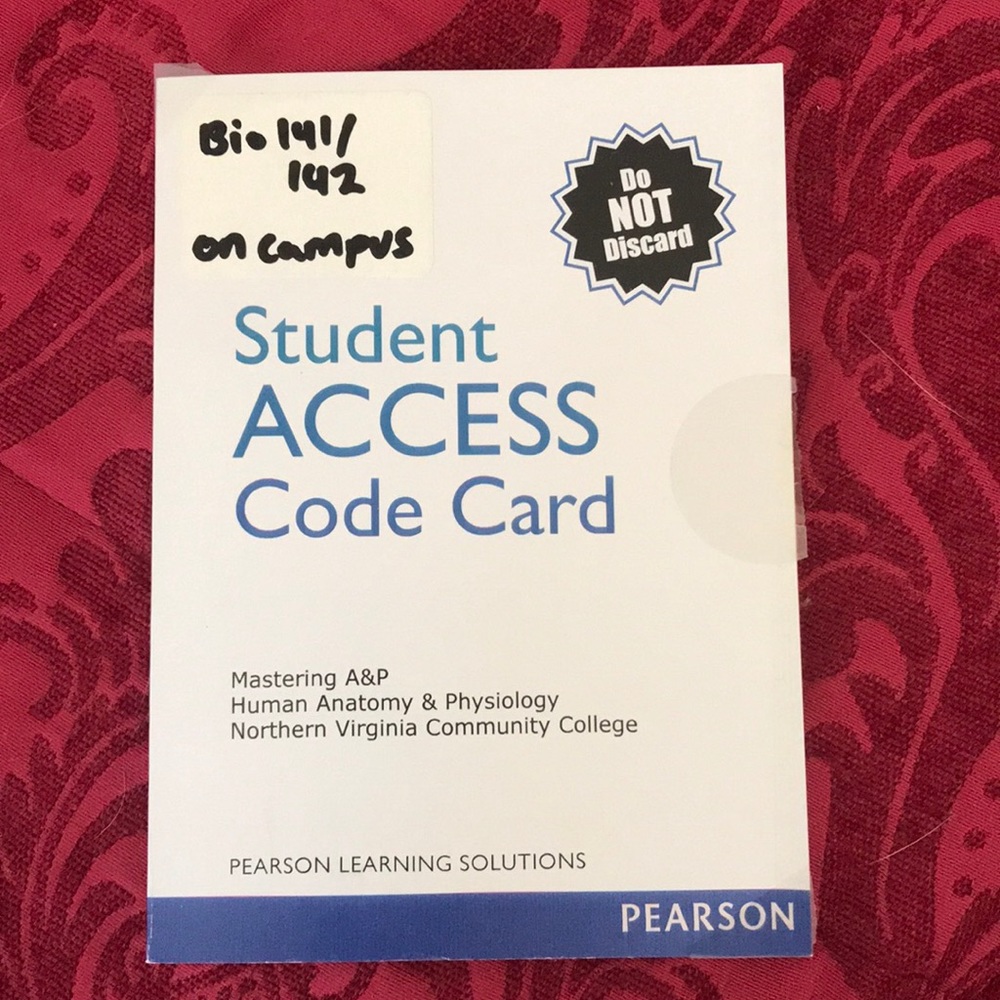 Student access code card mastering A&P